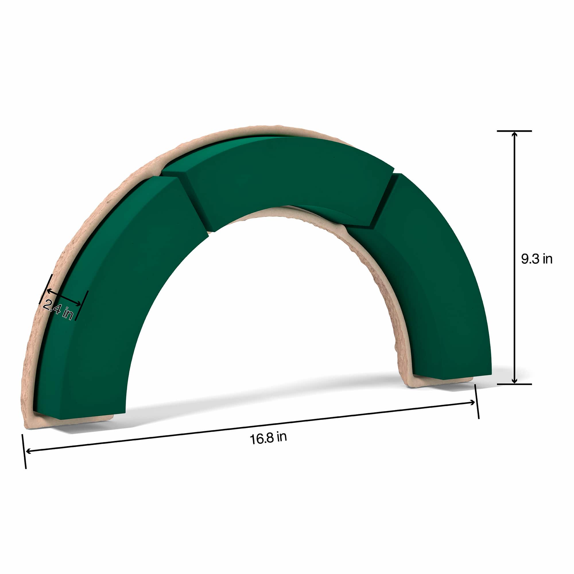 FloraCraft® 16.75" Green Floral Artesia WetFōM® Paper Mache Curve Form